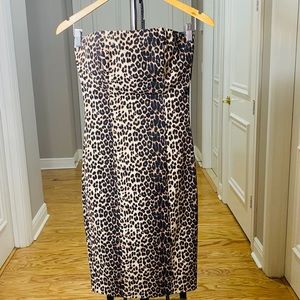 Maria Bianca Nero leopard strapless dress